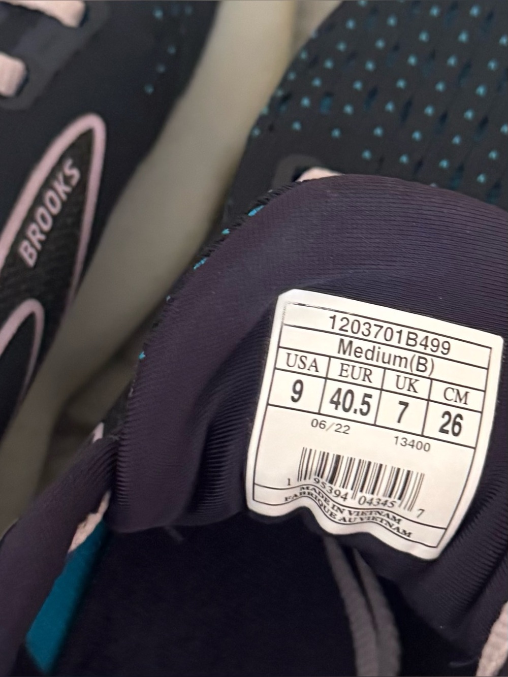 Brooks Glycerin GTS 20 Running Shoes Women’s Size 9 Navy Purple Walking Comfort - Picture 9 of 9